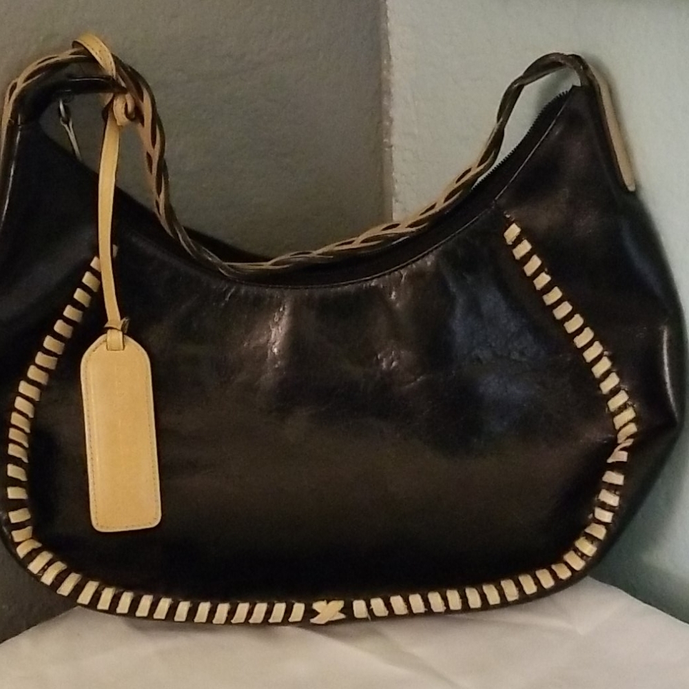 Kenneth cole black and tan bag